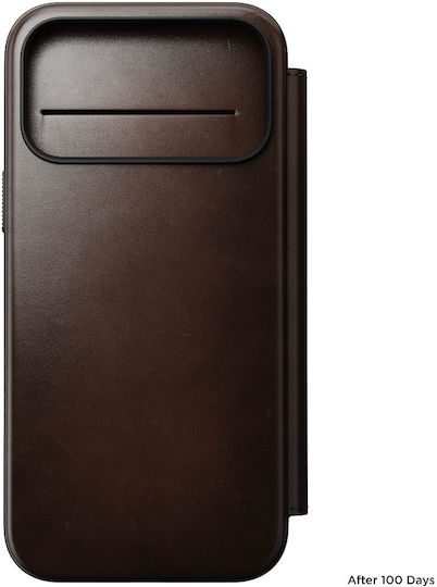 Nomad Wallet Piele / Silicon 2mm Maro (iPhone 17 Pro)