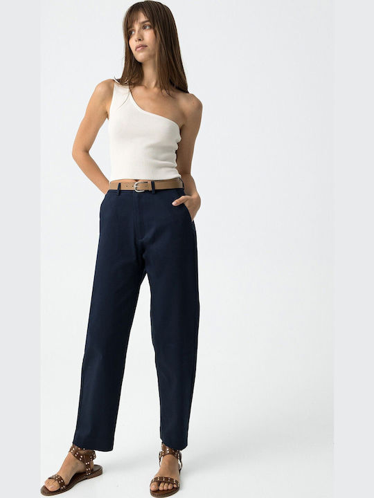Women's Fabric Trousers Blue