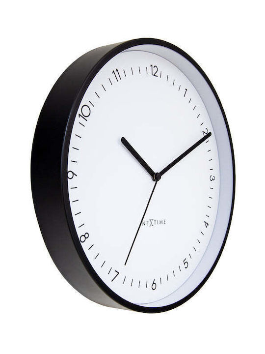 Nextime Silent Ceas de Perete Metalic Alb Ø30cm