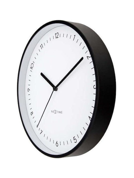 Nextime Silent Ceas de Perete Metalic Alb Ø30cm