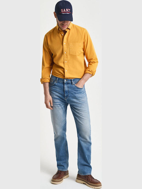 Langärmlig Baumwolle Hemd Yellow
