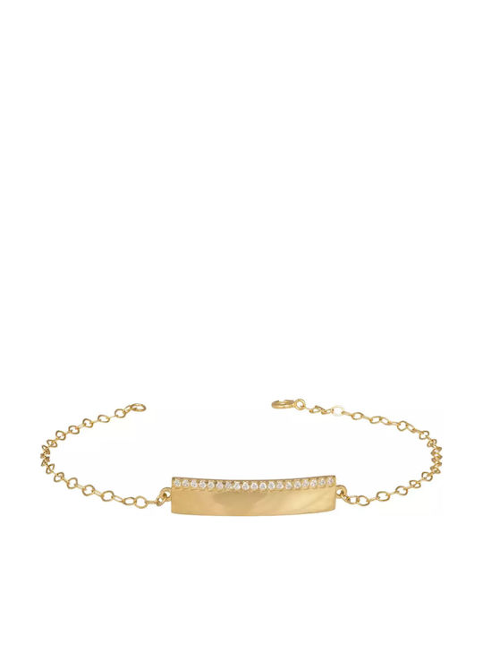ID Bracelet Zircon Gold 9K