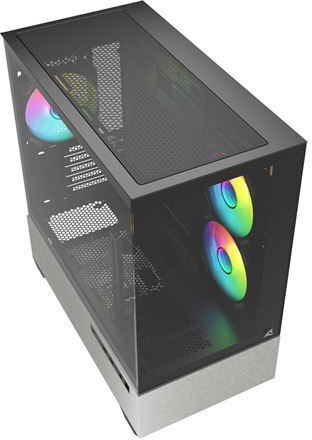 Sharkoon MK7 ARGB Gaming Mini Tower Κουτί Υπολογιστή με Πλαϊνό Παράθυρο Μαύρο