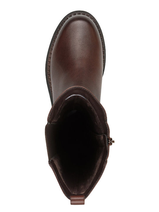Leather Women's Boots Tabac Brown