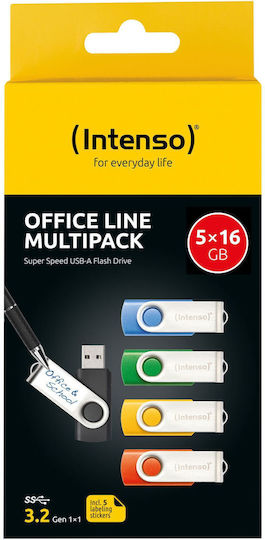 Intenso Line 16GB USB 2.0 Stick x5 Colorful