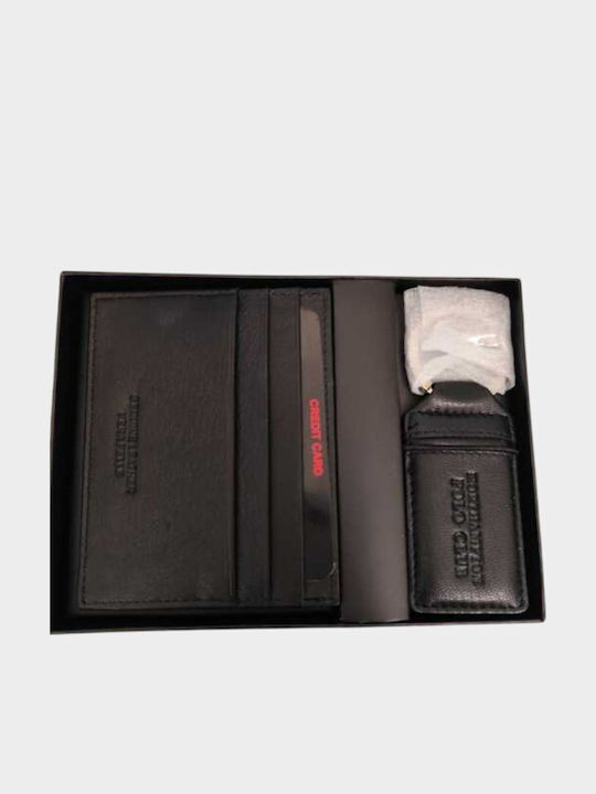 Set Cardholder & Keychain Polo Club Northampton Pc-1020 Black