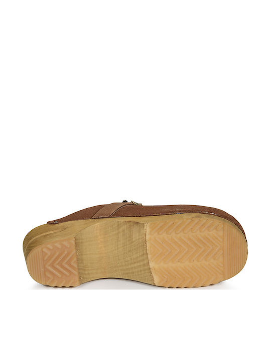 Sanita Damen Clogs Braun