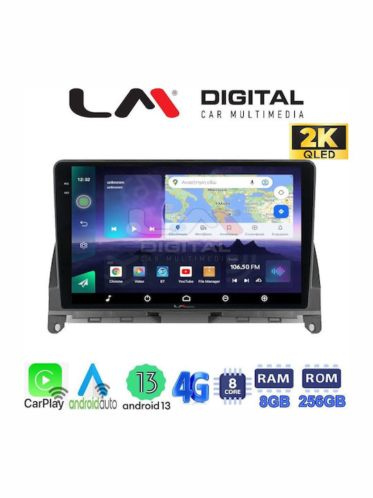 LM Digital Ηχοσύστημα Αυτοκινήτου για Mercedes-Benz C Class 2007>2011 (Bluetooth/USB/WiFi/GPS/Apple-Carplay/Android-Auto)
