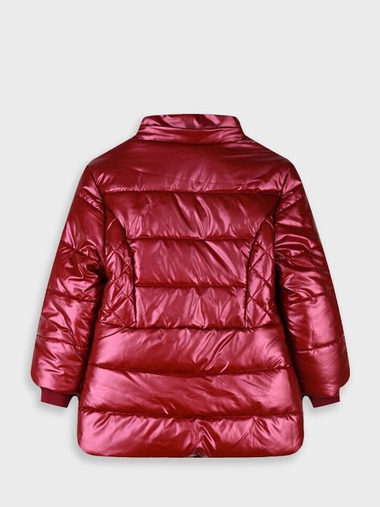 Kids' Casual Jacket with Hood Maroon