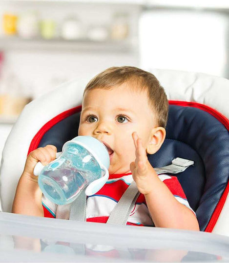 Chicco Transition Εκπαιδευτικό Μπιμπερό Σιλικόνης με Λαβές Τιρκουάζ για 4m+ 200ml