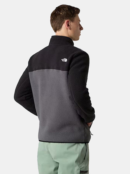 Yumiori Men's Fleece Cardigan Gray