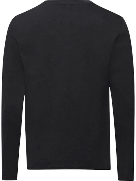 Men's Undershirt Long-sleeved in Black Color