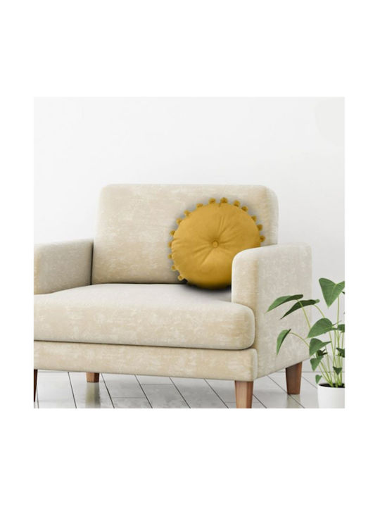 Samt-Sofa-Kissen Mustard Gelb 40x40cm