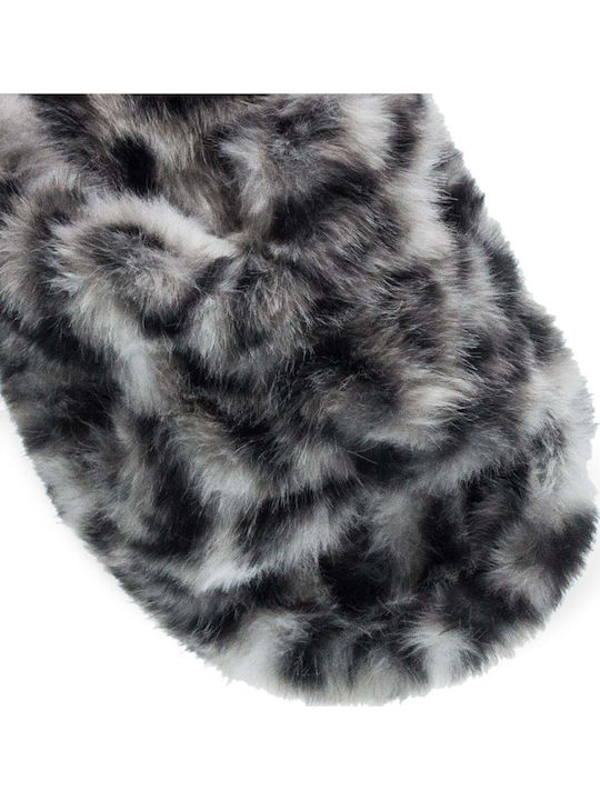 Зимни Дамски Чехли Сив