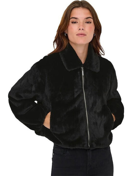 Women's Long Fur Black