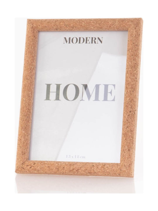 Home&Styling Collection Κορνίζα Πλαστική με Καφέ Πλαίσιο