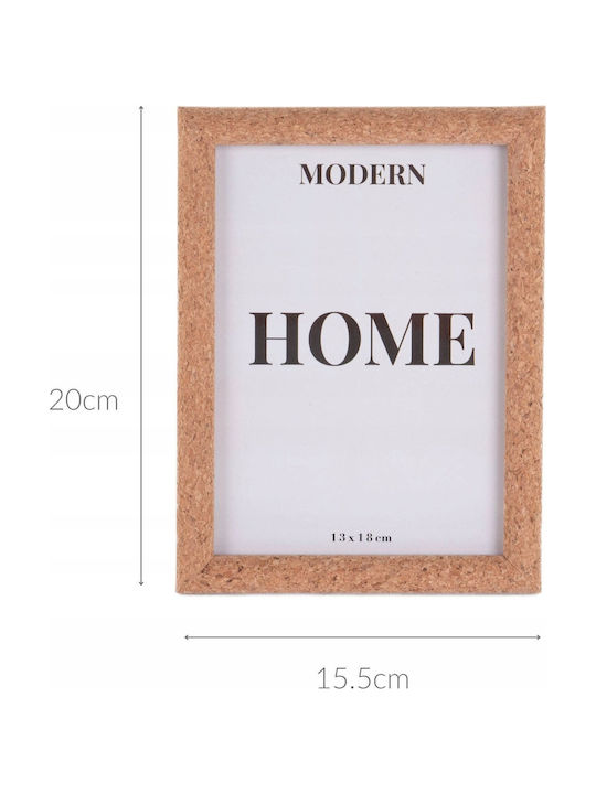 Home&Styling Collection Κορνίζα Πλαστική με Καφέ Πλαίσιο