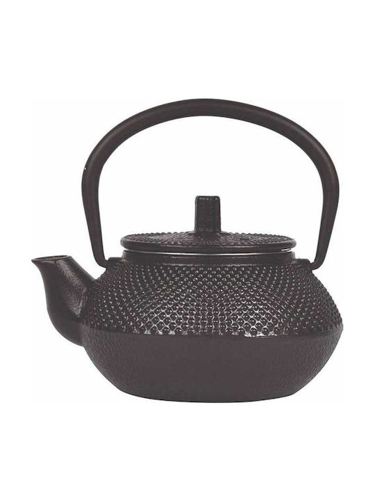 Yuk Teapot with Filter Cast Iron Black 600ml