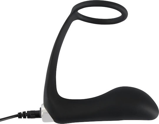 You2Toys Black Velvets Vibrating Ring & Plug Black