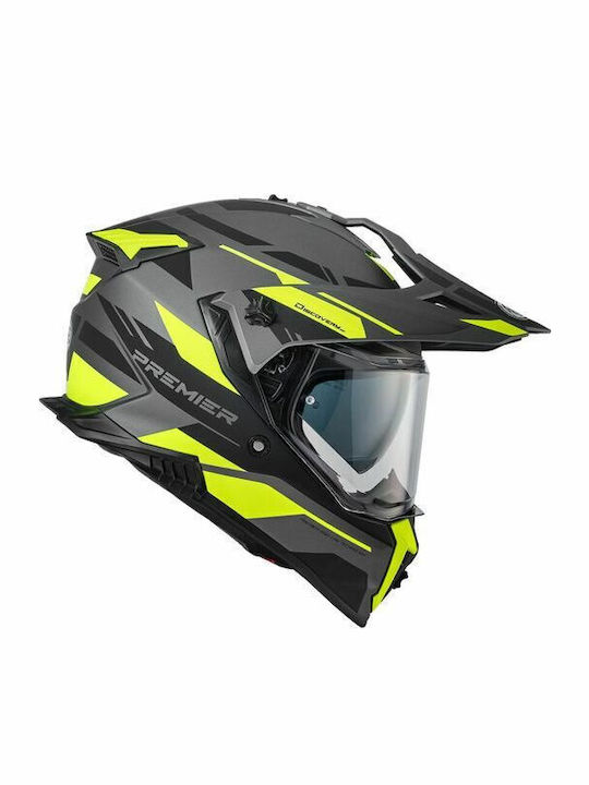 Premier Discovery EAY17BM Casca Moto On-Off ECE 22.06 cu Pinlock (Membrană Antiaburire) și Sunvisor