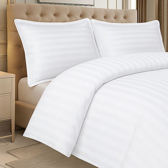 DeLuxe Pucioasa Set Semi-double 180x220 Alb