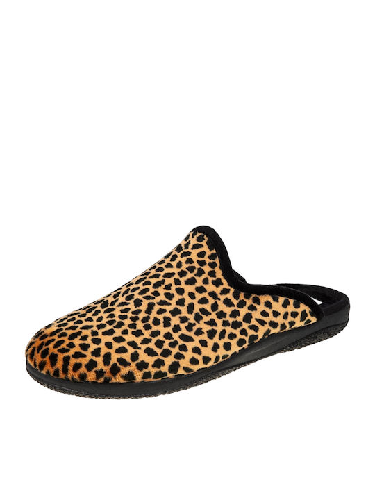 Adam's Damen Hausschuhe mit Pelz Braune