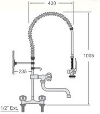Caff S.L. Gewerbliche Nutzung Armaturen Höhe 100cm