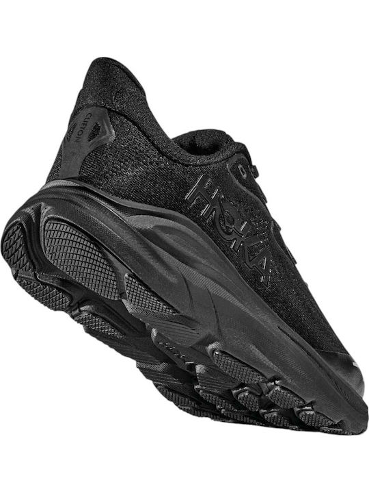 Clifton 10 Kinder Sportschuhe Laufen mit Schnürsenkeln Schwarze