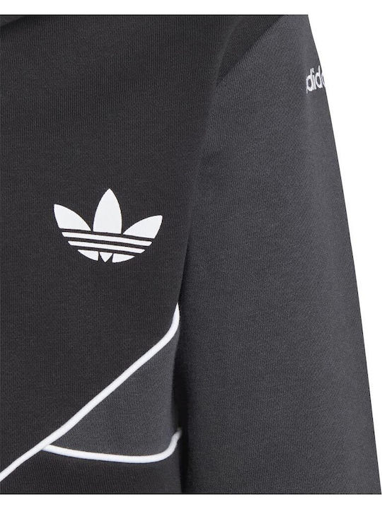 Kids Sweatshirt with Hood and Pockets Black Adicolor