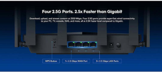 Cudy WR11000 v1 Drahtlos Router mit 4 Anschlüssen Ethernet