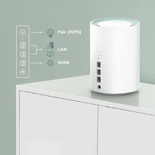 Cudy M1500 WiFi Mesh Network Access Point Wi‑Fi 6 Dual Band (2.4 & 5GHz) Λευκό