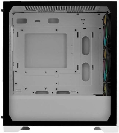 CoolerMaster Elite 301 Gaming Mini Tower Κουτί Υπολογιστή με Πλαϊνό Παράθυρο Λευκό