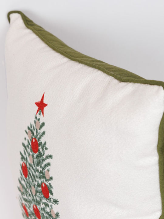Eurolamp Christmas Decorative Pillow Square White 45x45cm