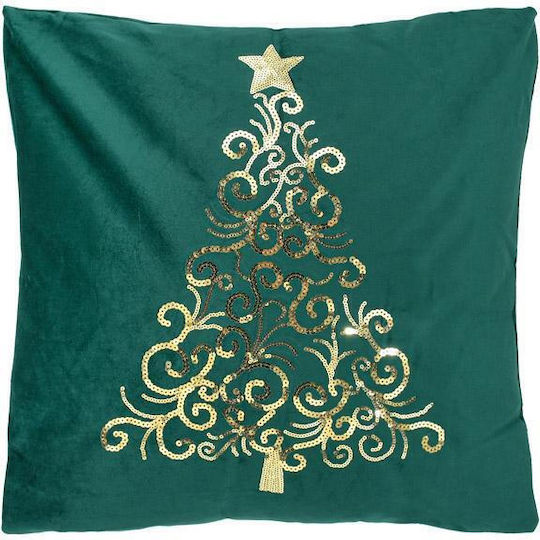 Fylliana "xmas Tree" Χριστουγεννιάτικο Διακοσμητικό Μαξιλάρι Τετράγωνο Κόκκινο 45x45εκ.