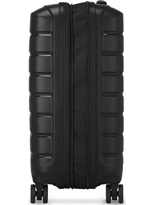 Roncato Cabin Travel Suitcase Black with 4 Wheels Height 55cm