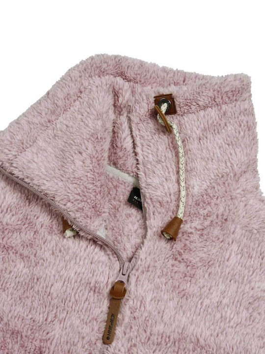 Women's Cardigan with Zipper Colony Pink