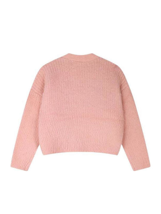 Kids Cardigan Knitted Candy Pink