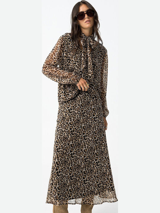 Damen Bluse Tierdruck Animal Print