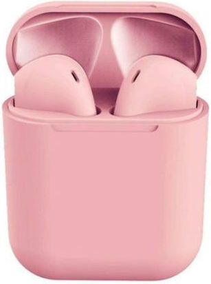 Inpods i12 TWS In ear Bluetooth хендсфри Слушалки с Кутийка за Зареждане Розов
