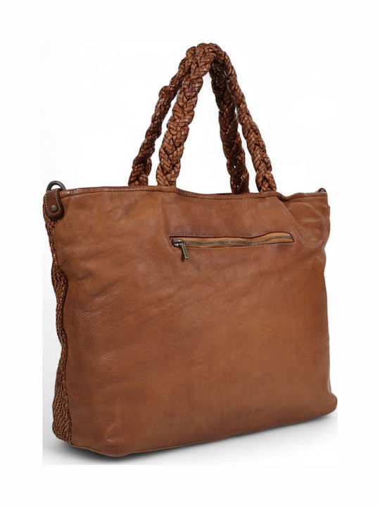 Damentasche aus Leder Passaggio Shopper Tabak Braun