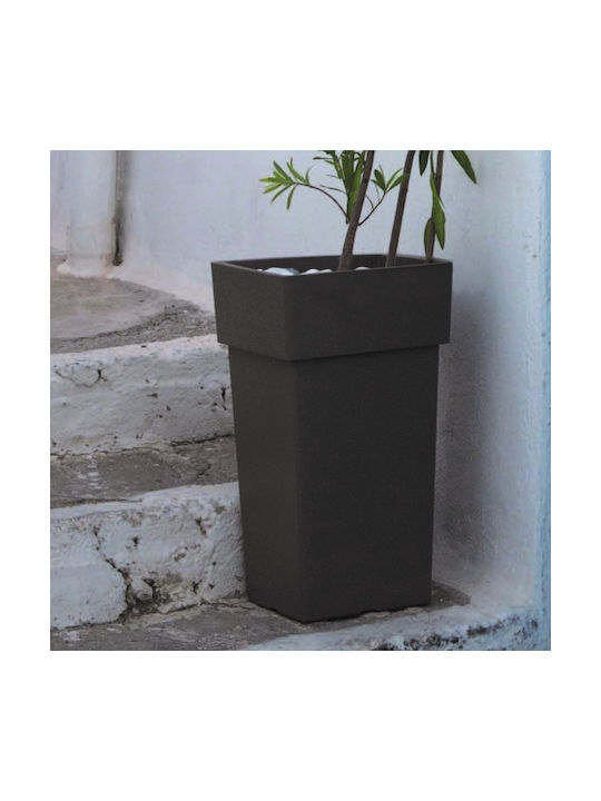 Viomes Linea Pot Plastic Taupe 33x33x60cm.