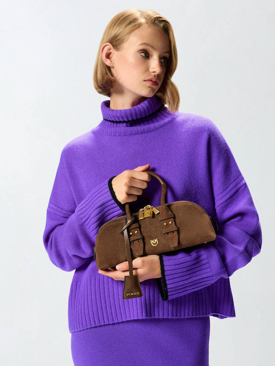 Pinko Baguette Leather Women's Bag Suede Pinko Baguette Leather Women's Bag Suede