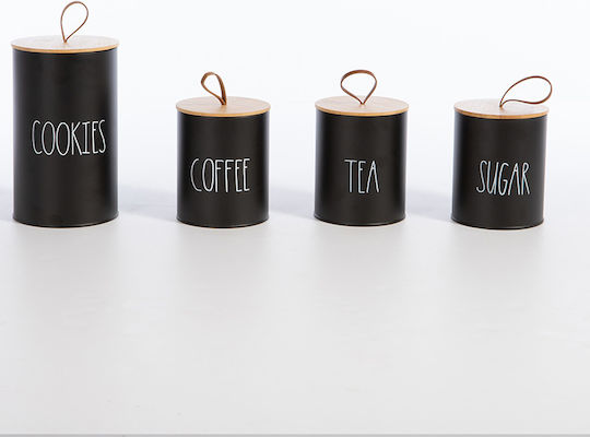 Nef-Nef Homeware Μπισκοτιέρα Μεταλλική Λευκή 12x12x20εκ.