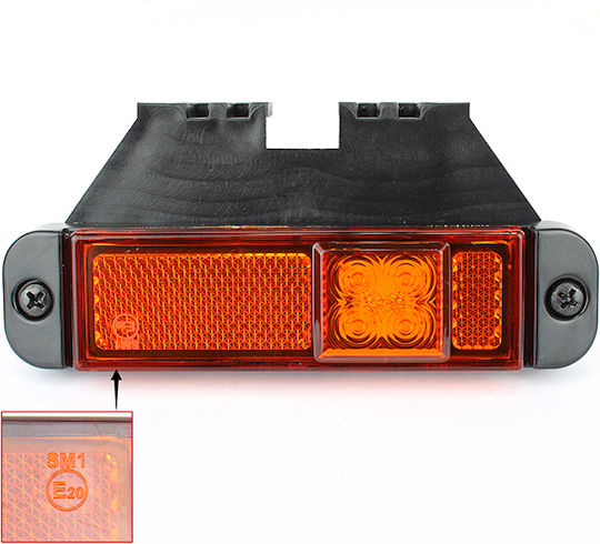 Euro Side Marker – 4 Led Yellow 125mm