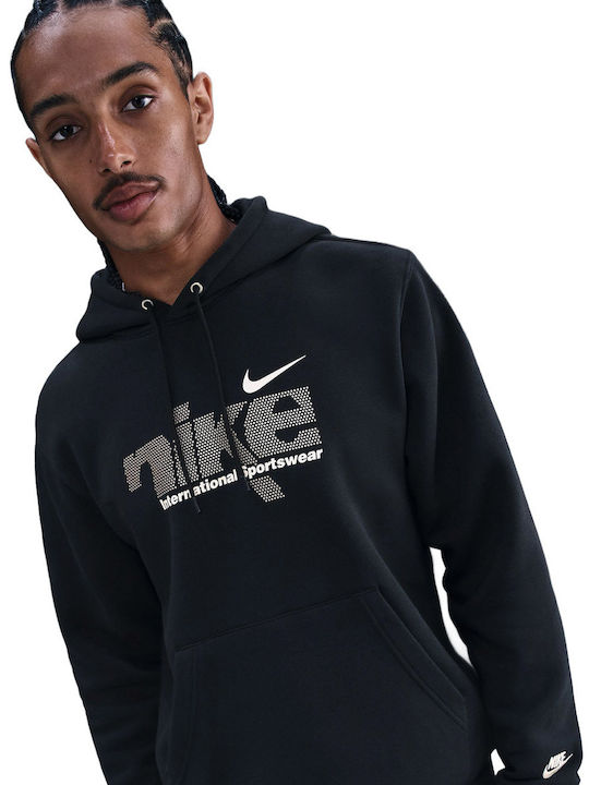 Club Sweatshirt with Hood Black