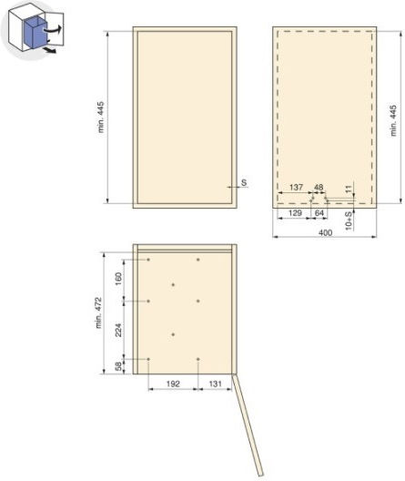 Sliding Container Automatic Opening Emuca 8906923 Anthracite 30l