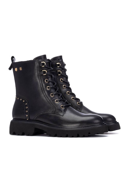 Leather Women's Ankle Boots Black