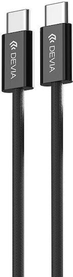 Devia EC325 USB 2.0 Cable USB-C male - USB-C 60W PD Μαύρο 1m