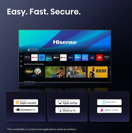 Hisense Smart Τηλεόραση 85" 4K UHD Mini LED U7Q PRO HDR (2025) 85U7Q PRO