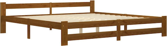 Κρεβάτι King Size για Στρώμα 200x200cm Καφέ Μελί Κρεβάτι King Size για Στρώμα 200x200cm Καφέ Μελί